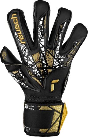 Воротарські рукавички Reusch Attrakt Gold X Evolution Cut з підтримкою пальців, унісекс, розмір 9.5, чорні-золоті-білі