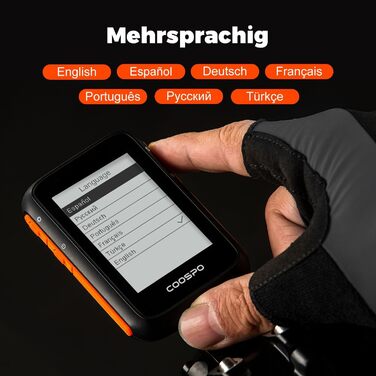 Велокомп'ютер COOSPO BC200 з GPS, Bluetooth 5.0, ANT+, бездротовий, з LCD-екраном 2.4'', автоматичним підсвічуванням, водонепроникний IP67, велоспідометр і одометр для велосипеда