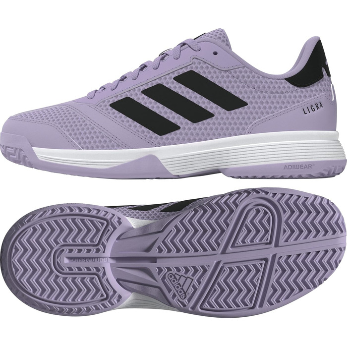 Дитячі кросівки Adidas Ligra 8 для залу - унісекс, Powder Plum/Core Black/Cloud White