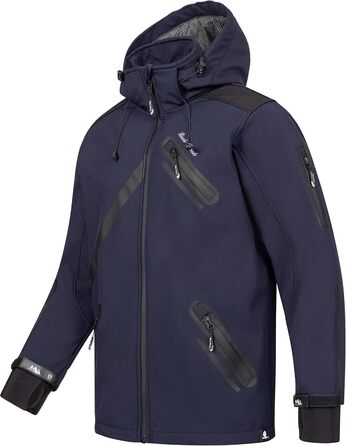 Чоловіча куртка Rock Creek Softshell Outdoor H-127 водонепроникна для активного відпочинку, темно-синя (розмір 5XL)