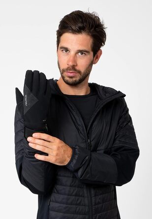 Універсальні спортивні рукавички Reusch R-TEX XT TOUCH-TEC, водонепроникні, вітрозахисні, дихаючі, сенсорні, для чоловіків і жінок, чорні/сріблясті, розмір L