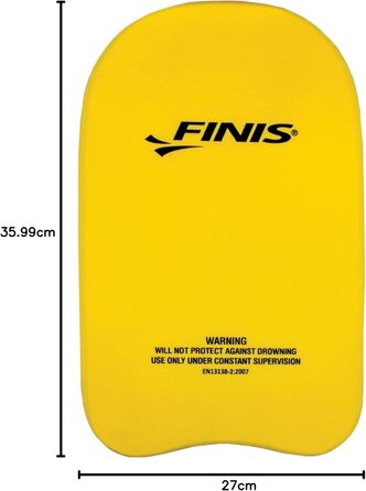 Плавальна дошка FINIS з піни, 47x29 см, жовта