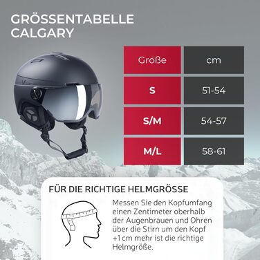 Шолом гірськолижний Black Crevice Calgary з візором, Gun mat/Silver, S/M (54-57 см)