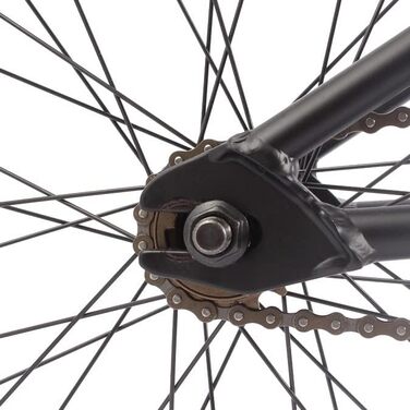 BMX велосипед KHE Black Jack 20 дюймів, алюмінієвий, чорний, з ротором Affix, вага 10,2 кг