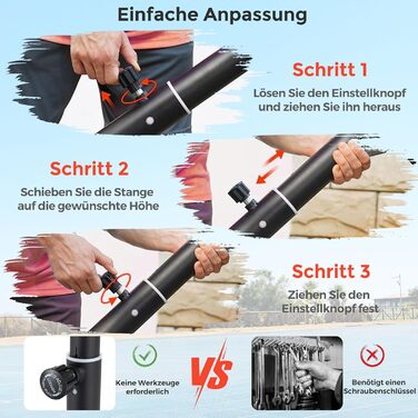 Кош для баскетболу Costway Outdoor, регульована висота 155-210/170-230 см, мобільна баскетбольна установка з роликами, для дітей та юнаків 100-212 см