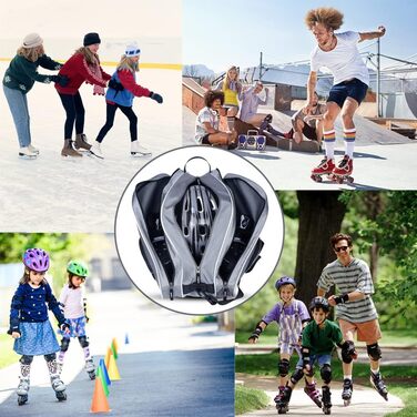 Сумка для роликів та ковзанів для дітей та дорослих (28-45 EU), сіра - L