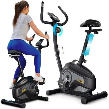 Фітнес-велотренажер TREX SPORT TX-400MB RECK: тихий, з регульованим магнітним опором та LCD-дисплеєм (сірий)