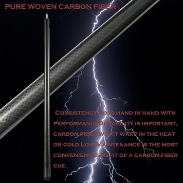 Більярдний кий CROWN ME з карбону, 12.5 мм наконечник, більярдний кий