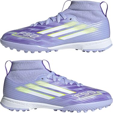 Дитячі футбольні бутси Adidas F50 SPARKFUSION League W Mid Turf - Violet Tone, Lucid Lemon, Purple Rush, 37 1/3 EU