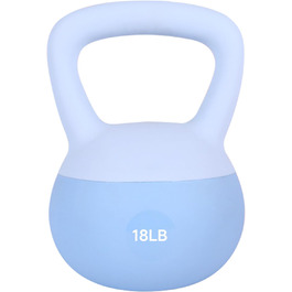 М'яка гиря Leikefitness для дому, 8.2 кг, синього кольору, з неслизьким покриттям, для жінок та чоловіків