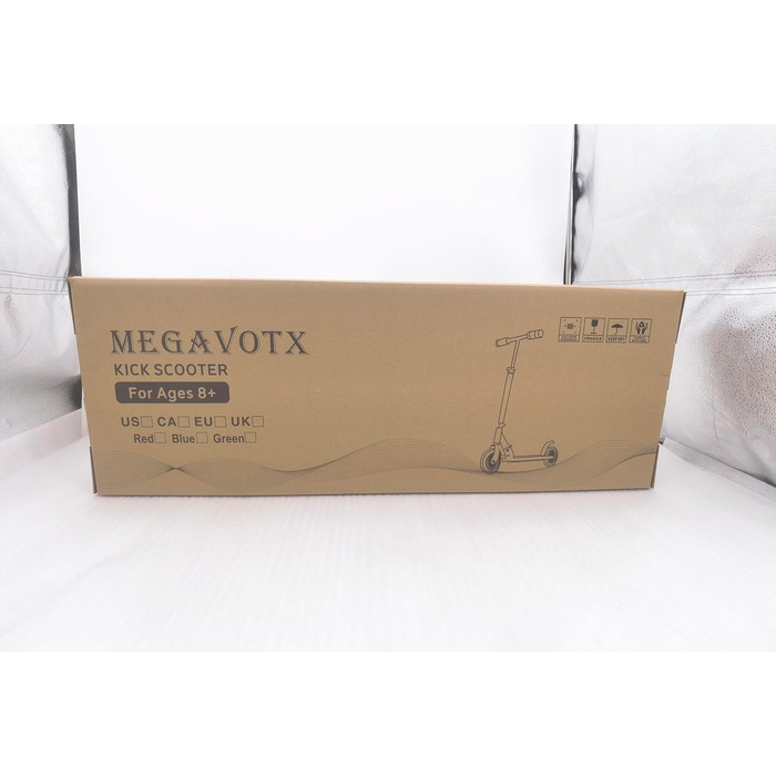 Складаний дитячий ролер з колесами 20 см – скутер для дітей від 8 років та дорослих, регульоване кермо, до 100 кг, зелений