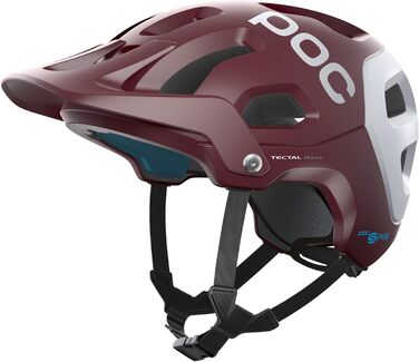 Велосипедний шолом POC Tectal Race MIPS для трейлу, ендуро та all-mountain, з аримідним захистом, легким регулюванням розміру, системою MIPS, колір червоний/білий, розмір S (51-54 см), модель 2021