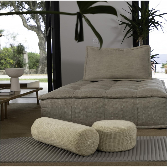 Крісло для медитації Cushy™: кругле подушка для сидіння з дінкової вати (10/15/20 см) - для медитації та релаксації, Made in Germany, Milky Marshmallow