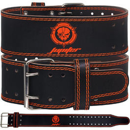 Пояс для важкої атлетики з екошкіри, 6 мм, підтримка спини, подвійна застібка, для важкої атлетики, пауерліфтингу, присідань та станової тяги, XX-Large, помаранчевий/червоний, візерунок 'Захід сонця'