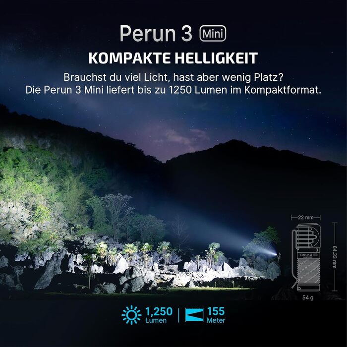 Ліхтар налобний Olight Perun 3 Mini LED, 920 люмен, перезаряджається, 8 режимів, IPX8, червоне світло, для активного відпочинку, риболовлі, чорний