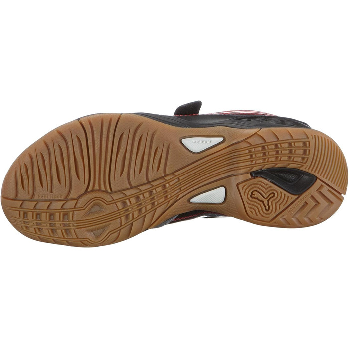 Дитячі спортивні кросівки PUMA Vellum II V Jr, Unisex, Indoor, 28 EU, Чорний/Сріблястий/Червоний