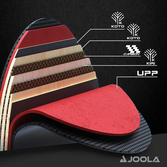 Професійна ракетка для настільного тенісу JOOLA MEGA CARBON, ITTF, карбонова, для змагань та досвідчених гравців