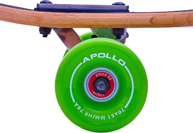 Лонгборд Apollo Malolo, бамбук і скловолокно, ABEC 9, Flex 2, професійний круїзер для підлітків і дорослих