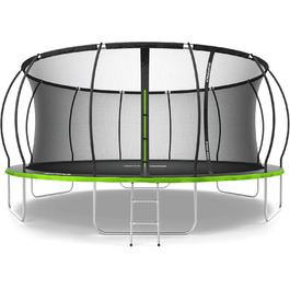 ZIPRO JumpPro Premium Трамплін для дітей Outdoor, садова модель, з сіткою, захист від УФ, стійкий до погодних умов, Ø 252-496 см, до 150 кг