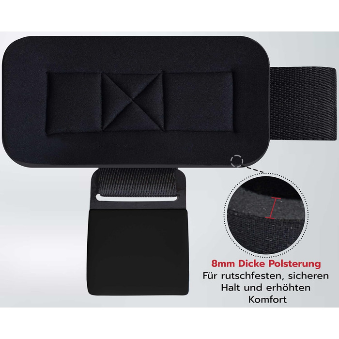 Набори гаків для важкої атлетики AQF – нековзні ручки з гумовим покриттям, 8 мм неопренова підкладка, для чоловіків та жінок (пара), ідеальні для підйому ваги та пауерліфтингу (чорний)