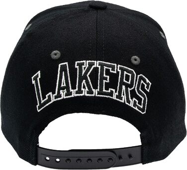 Кепка Mitchell & Ness Curved Classic Red Snapback з логотипом Los Angeles Lakers, чорно-червона, універсальний розмір