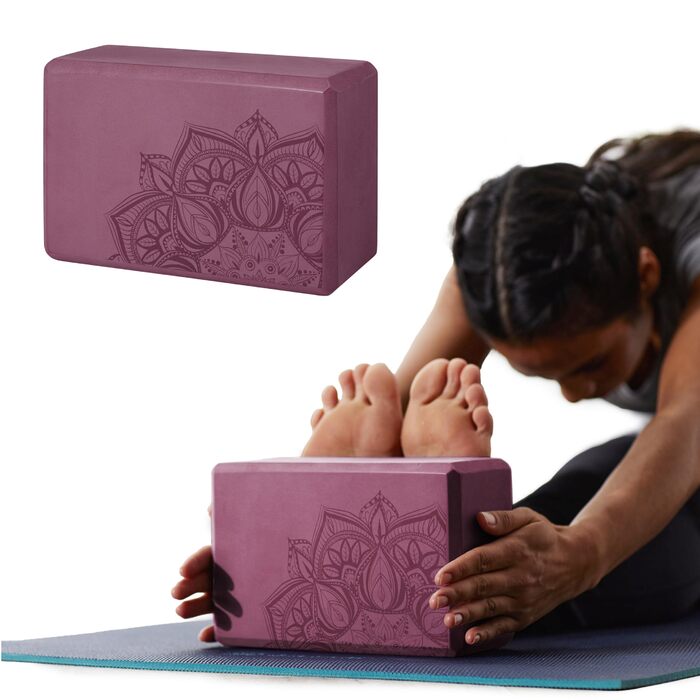 Килимок для йоги та пілатеса Gaiam Yogablock, м'який протиковзкий EVA-пінопласт без латексу, рожевий