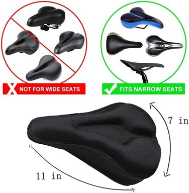 Покриття для сідла велосипеда, гелевий чохол на сідло для шосе, гірського велосипеда, захист сідла для велосипедного сидіння, чорний