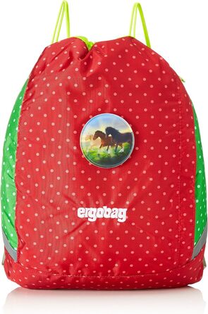 Дитяча спортивна сумка ERGOBAG Horse LovBear, 44 см, 21 л, червона з крапками
