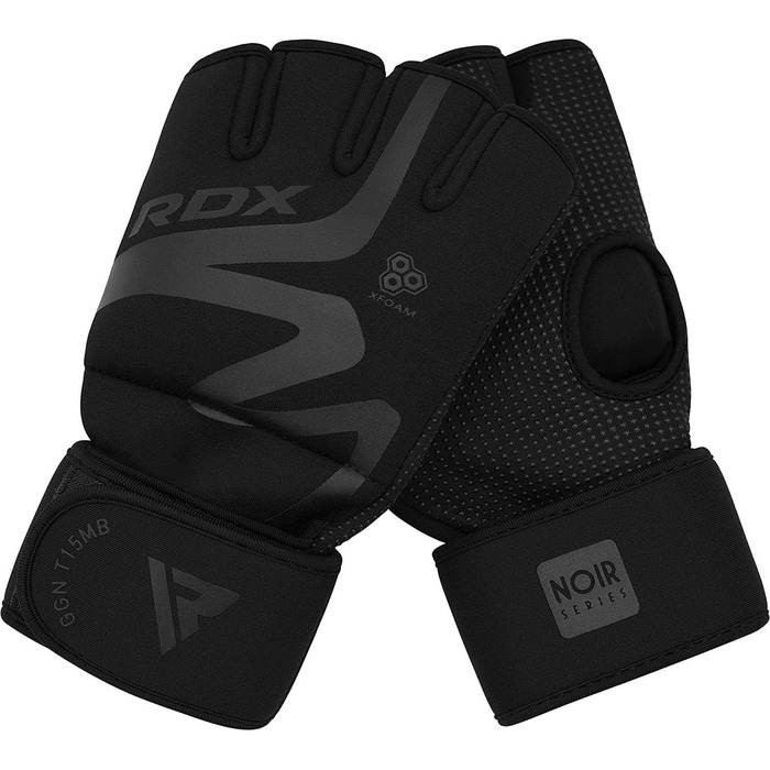 Внутрішні рукавички RDX для MMA, боксерські бинти, рукавички для єдиноборств, тренувальні рукавички для боксу та греплінгу, чорні, розмір L