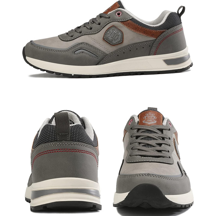 ARRIGO BELLO Кросівки чоловічі спортивні для прогулянок та активного відпочинку, легкі, розмір 41-46 (42 EU, A2 Grey)