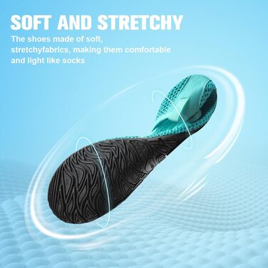 Чоловічі та жіночі аквашузи WateLves для плавання та відпочинку на пляжі. Швидка сушка, дихаючі, унісекс (36/37 EU, C Mondgrün)