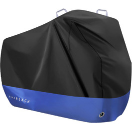 Водонепроникний чохол для велосипеда, преміум-якість 210D, захист від пилу, дощу, снігу, UV, з отворами для замка та сумкою, для всіх типів велосипедів, чорний+синій, для 1 велосипеда