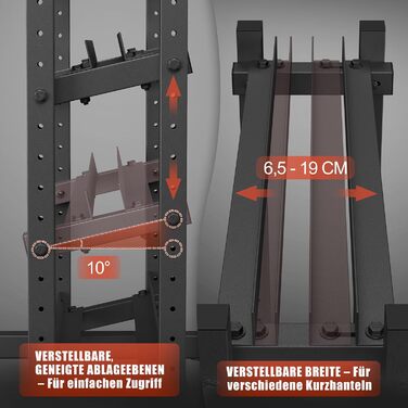 Стойка для гантелей з 3 рівнів, 500 кг, регульована, для дому, міцна, для штанги, гантелей та дисків (тільки стійка), чорна 3-ярусна DB-Rack