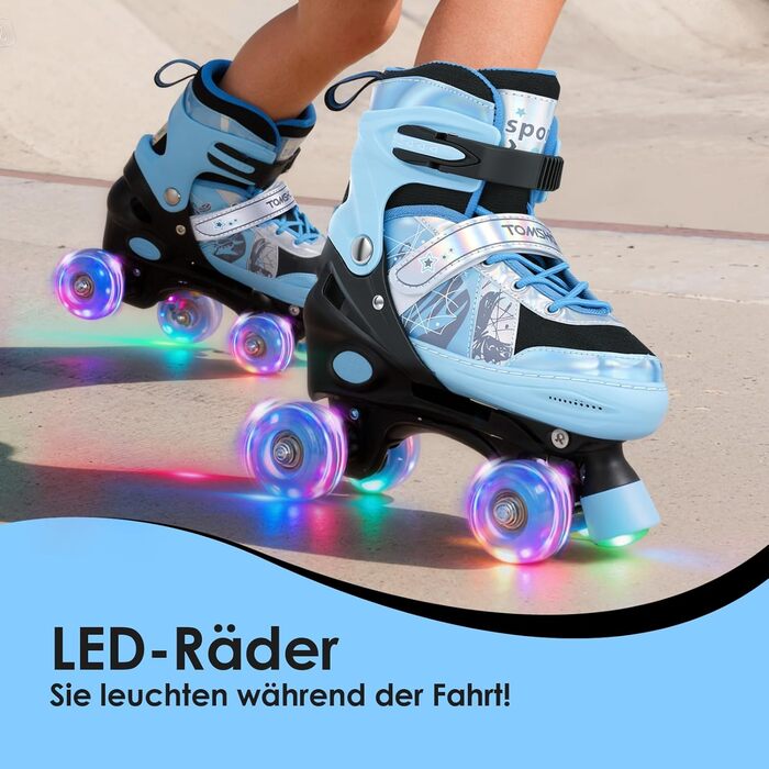Роликові ковзани TOMSHOO для дітей, регульовані, для дівчаток та хлопчиків, підходять для початківців, зручні та дихаючі, ідеальні для подарунка на Новий рік або день народження