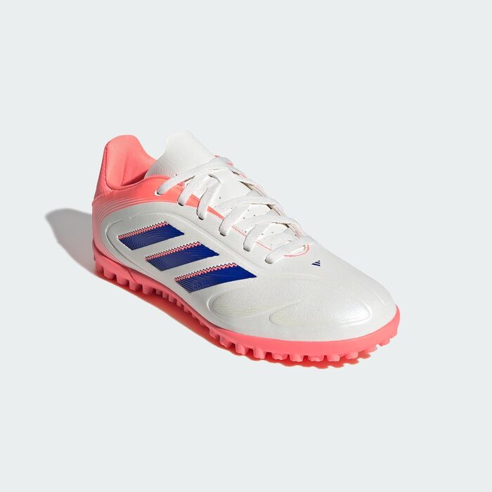 Дитячі футбольні бутси Adidas Copa Pure III Club Turf для дітей (31 EU, білий, синій, корал)