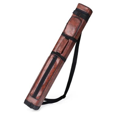 Чохол для більярдних київ: 3 x 6, з екошкіри, жорсткий, для 3 баттів та 6 шахт, коричневий