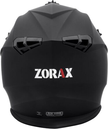 Мотошолом Zorax Mattschwarz XL (61–62 см) для мотокросу з рукавичками XL, окулярами та балаклавою