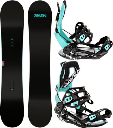 Сноуборд комплект RAVEN Pure Mint з кріпленнями FT360 чорний