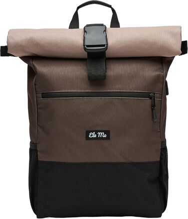 Рюкзак Ela Mo Rolltop, пісочний та оливковий, міський, водостійкий