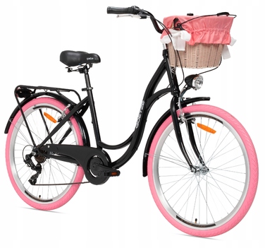 Жіночий міський велосипед Goetze 26 LEKKI DAMKA SHIMANO з кошиком