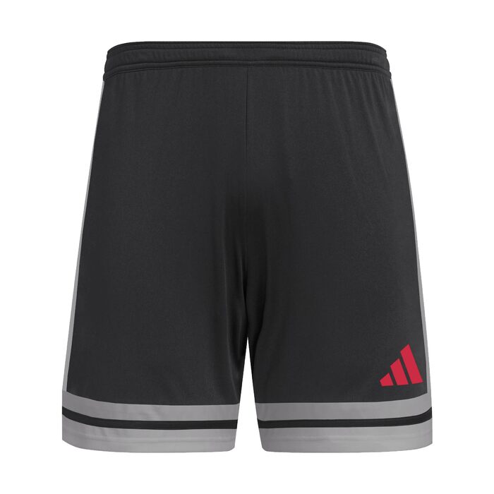 Чоловічі футбольні шорти adidas Squadra 25, чорні (Black/Team Grey Four/Pure Ruby), розмір XS