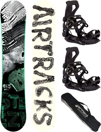 Чоловічий комплект для сноубордингу Airtracks Steezy Hybrid Rocker Twin Tip Wide 155 см + кріплення Master Fastec + чохол