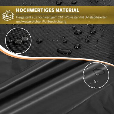 Чохол для велосипеда BEEWAY 200 x 110 x 70 см – Водонепроникний та вітростійкий, захист від сонця, для велосипедів до 29 дюймів, XXL, чорний/срібний