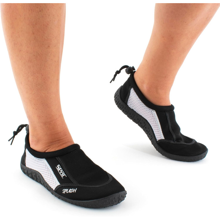 SEAC Splash: Швидкісні аквашузи для дорослих та дітей, для моря, пляжу та басейну (Чорно-білі, 28 EU)