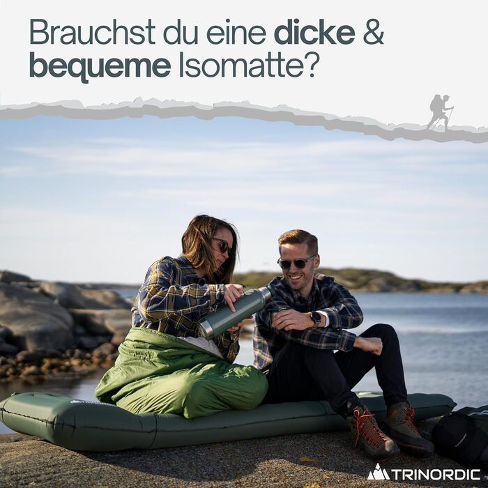 Надувна ізомат Extradicke 12 см - з насосом та подушкою. Ідеально для кемпінгу, піших прогулянок та байкпакінгу