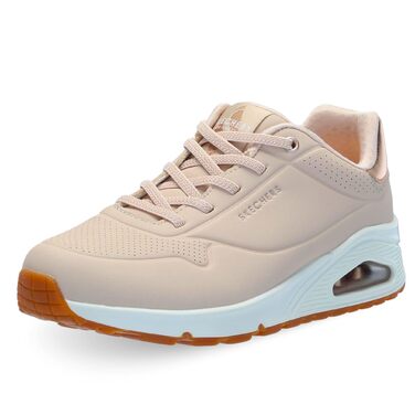 Кросівки жіночі Skechers UNO Shimmer Away Nude Rosegold (42 EU) з Durabuck та Duraleather