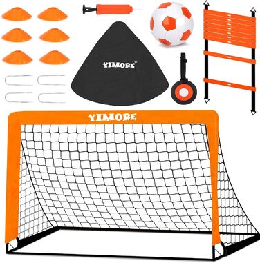 Дитячі футбольні ворота Yimore 3-в-1 для саду з сумкою, тренувальні аксесуари (120 см)