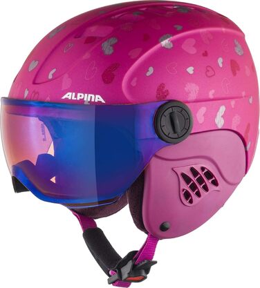 ALPINA CARAT LE VISOR Q-LITE – дитячий лижний шолом з візором, білий, посилений захист, легкий, 48-52 см