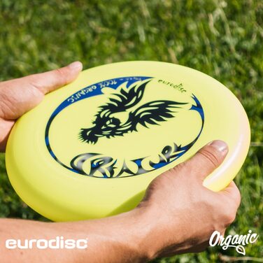 Фрісбі спортивне Eurodisc 175г Organic Ultimate 'Creature' жовте - професійний диск для змагань з біопластику