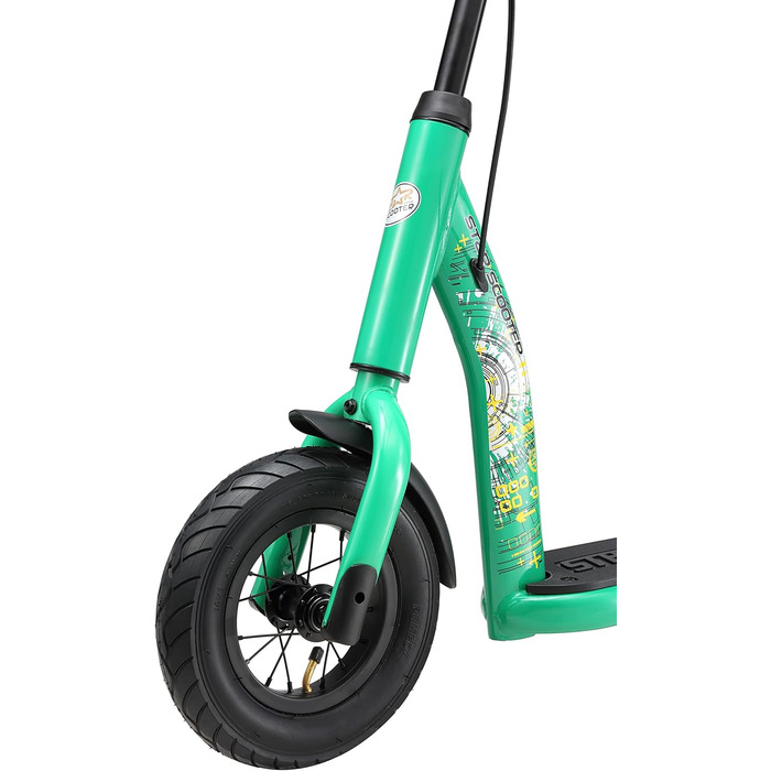 Самокат дитячий STAR SCOOTER City Kick Scooter 10 дюймів, зелений, з повітряними колесами, регульована висота, для дітей від 5 років